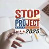 Anti Trump Stop Project 2025 Sticker