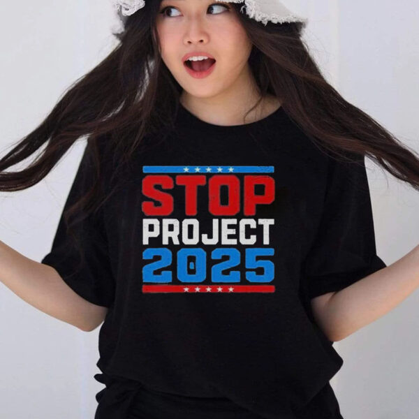 Official Pro-Democracy Stop Project 2025 Presidential Election 2024 Shirt