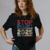 STOP Project 2025 Vintage Distressed Graphic T-Shirt, Anti Trump